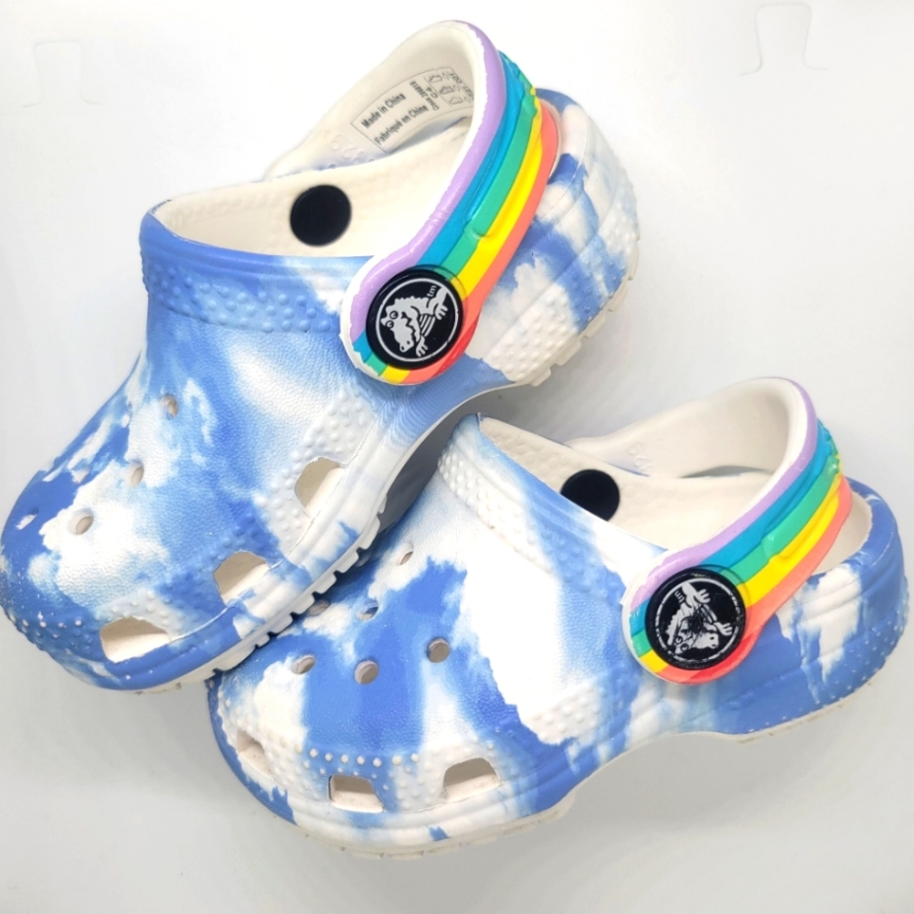Rainbow Cloud Baby Croocs